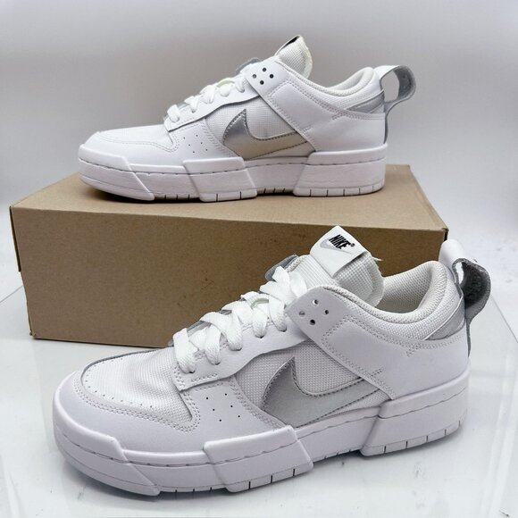 Nike Dunk Low Disrupt White Silver Black DJ6226-100 Running Shoes Women’s US 10 - Picture 3 of 12